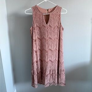 Pink lace dress